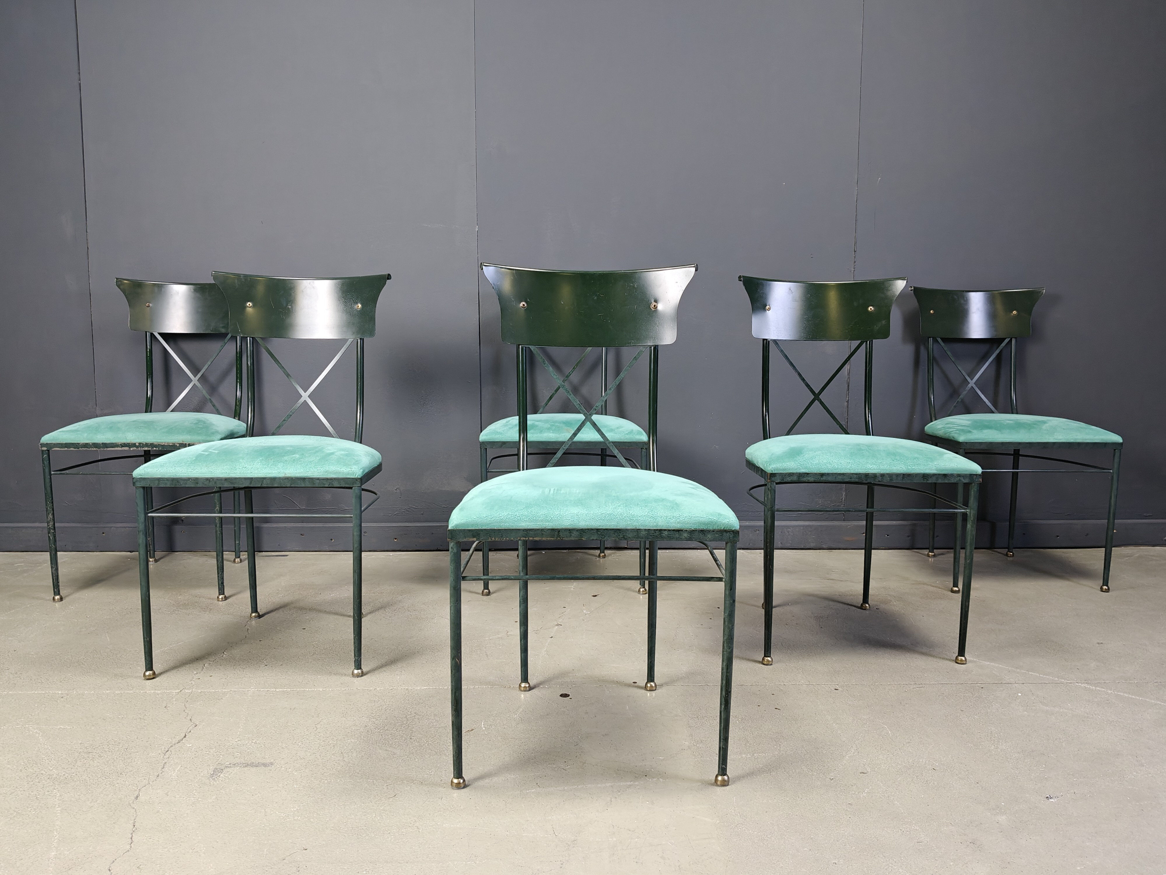 Vintage dining chairs by Belgochrom, set of 6 - 1970s