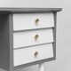 Vintage desk with drawers and metal legs 1970s modernism
