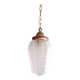 Art Deco pendant light in frosted faceted glass, 1920s