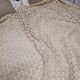 Crochet bedspread in string color