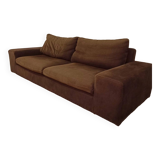 Large brown fabric sofa, excellent quality
