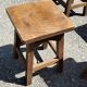 6 rustic brutalist wooden stools
