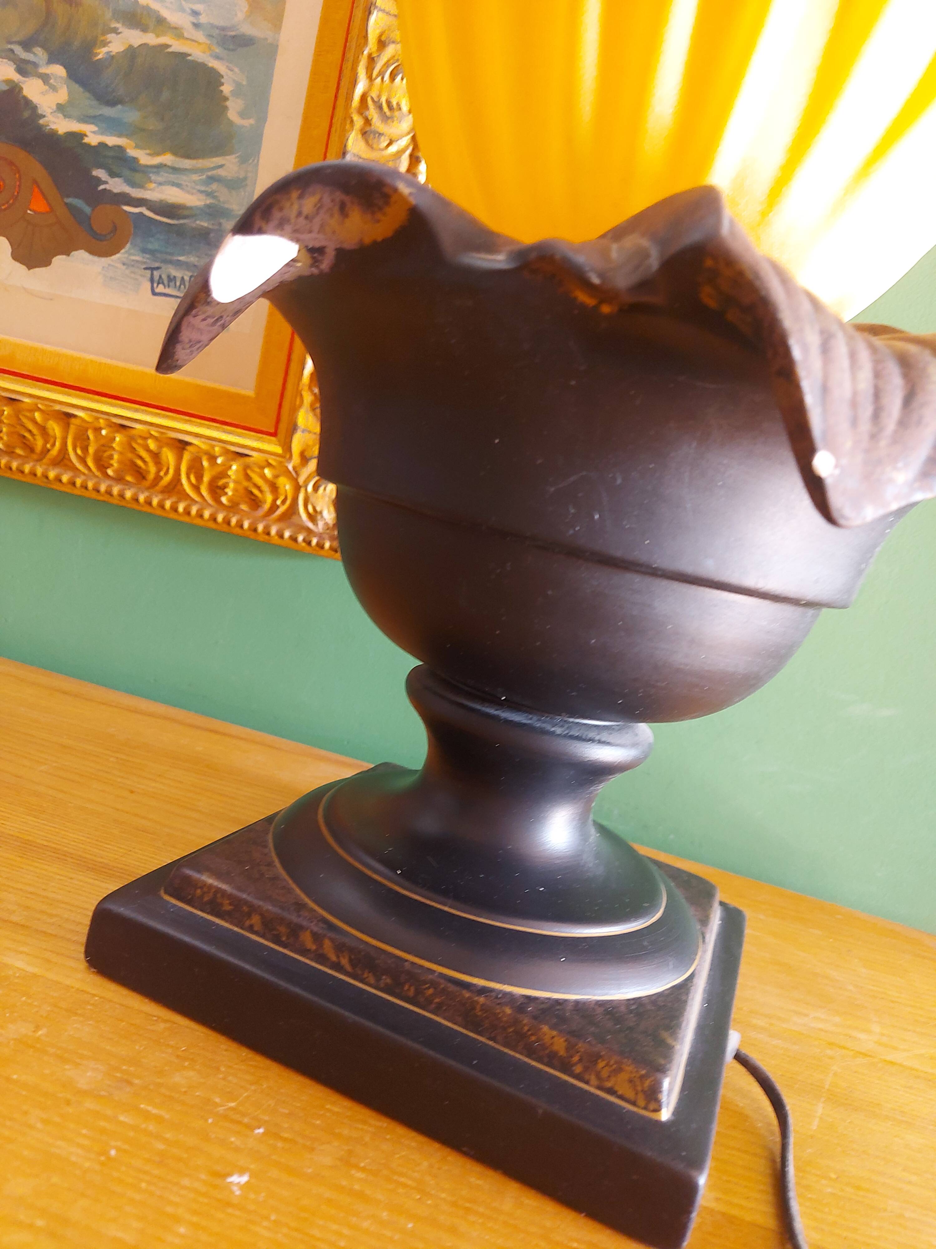 70's georgia jacob lamp, gold leaves