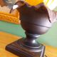 70's georgia jacob lamp, gold leaves