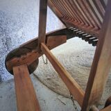 Solid teak lounge chair