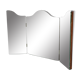 Beveled art deco triptych mirror 102x61cm