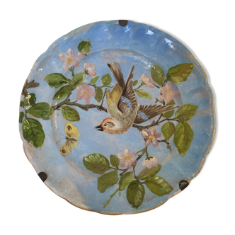 Decorative plate old bird pattern