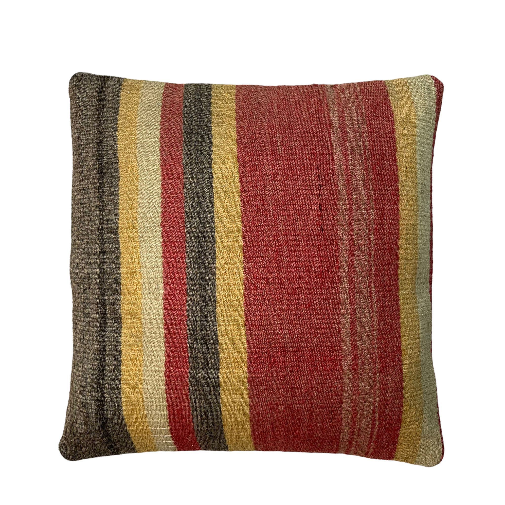 Housse de coussin kilim turc vintage, 40 x 40 cm