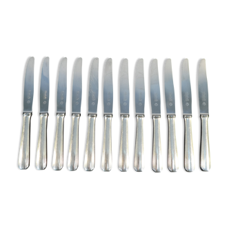 Set de 12 couteaux a dessert Christofle art deco modele boreal par luc lanel