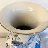 Chinese vase white and blue flower motifs