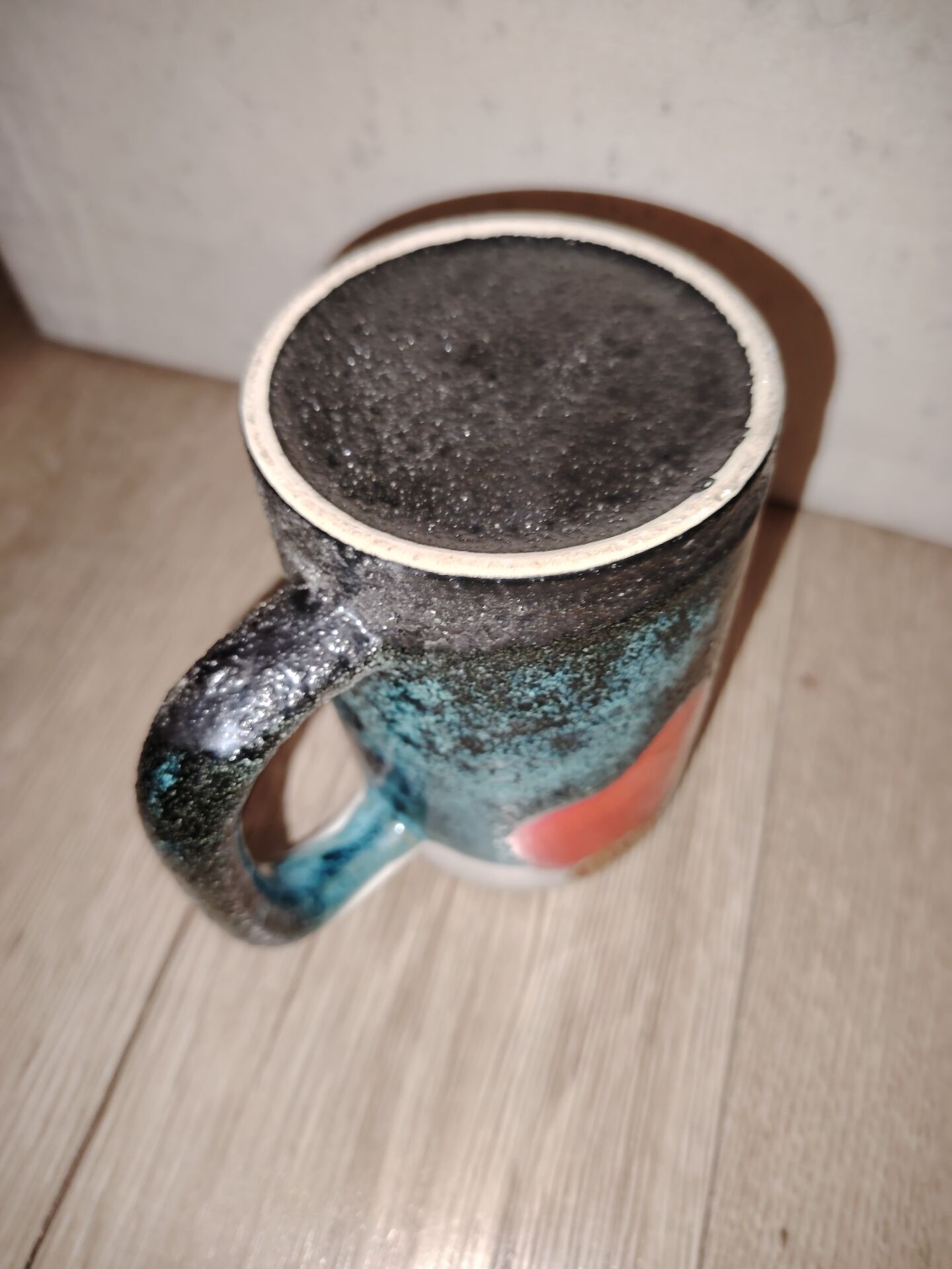 Vintage 1970s ceramic mug Alsace style Elchinger