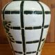 Vintage ceramic vase sunflower pattern