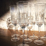 Set of 8 champagne flutes