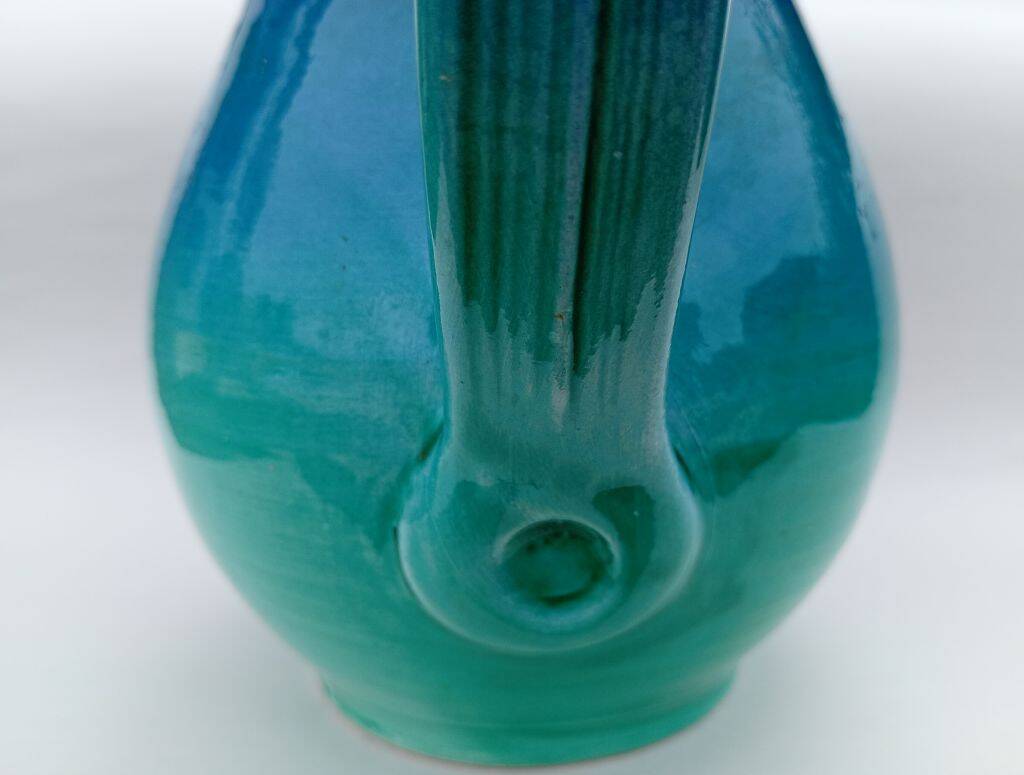 Vintage Mid-Century Ceramic Pitcher in Ombré Style