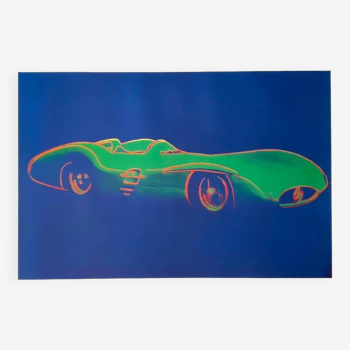 Andy warhol - affiche originale mercedes-benz formel-i-rennwagen w 196 r stromlinie, 1990