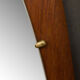 Oval italian mid-century teak mirror - 157x48cm
