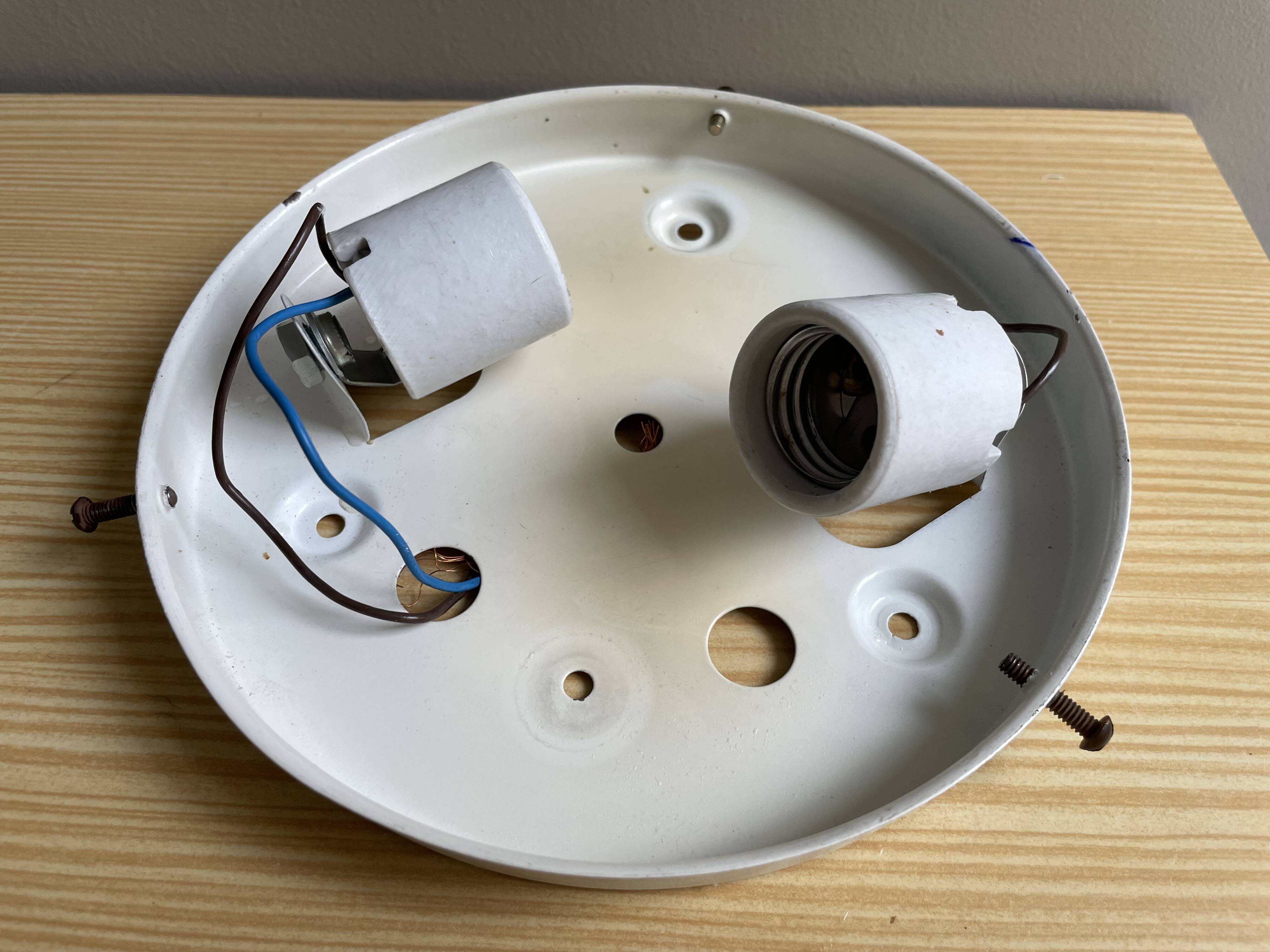 Square glass flush mounted ceiling or wall lamp