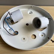 Square glass flush mounted ceiling or wall lamp