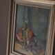 Framed oil on canvas – Still life with lamp, Yvonne Sellier