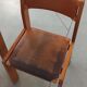 Chaises en orme et cuir, 80's