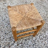 Straw and wood stool