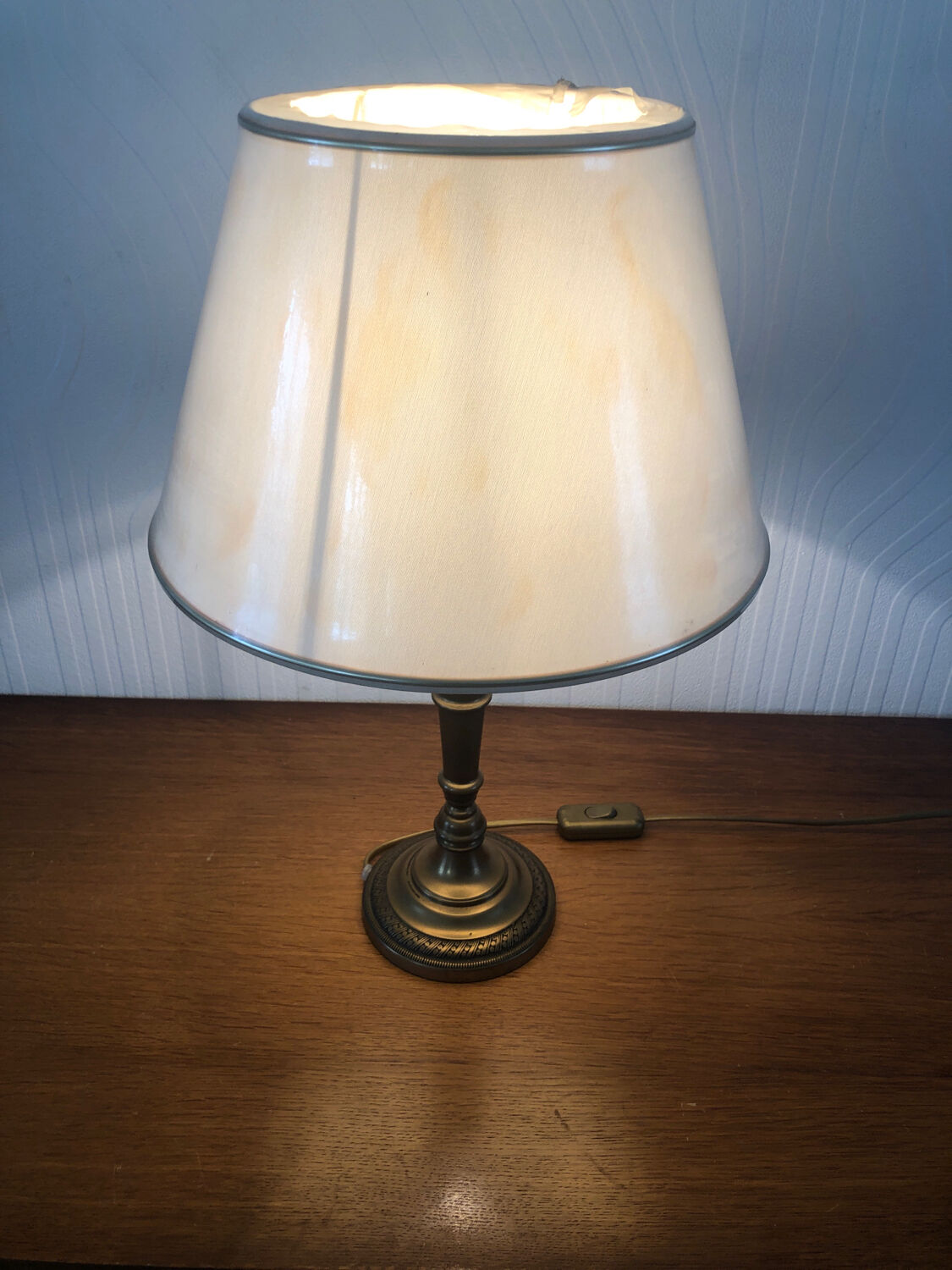 Lampe vintage pied en laiton