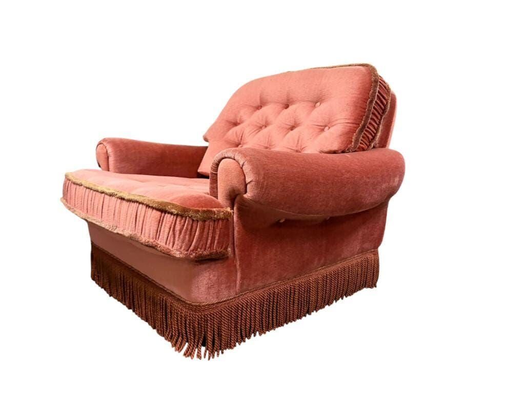 Fauteuil rose vintage
