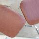 Set of 2 kitchen chairs in imitation leather from the 60s and 70s