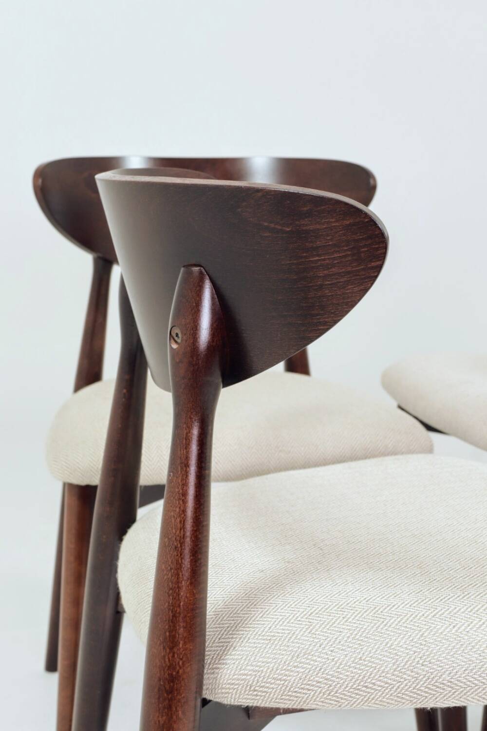 Dining room chairs set of 4 Scandinavian design beige white