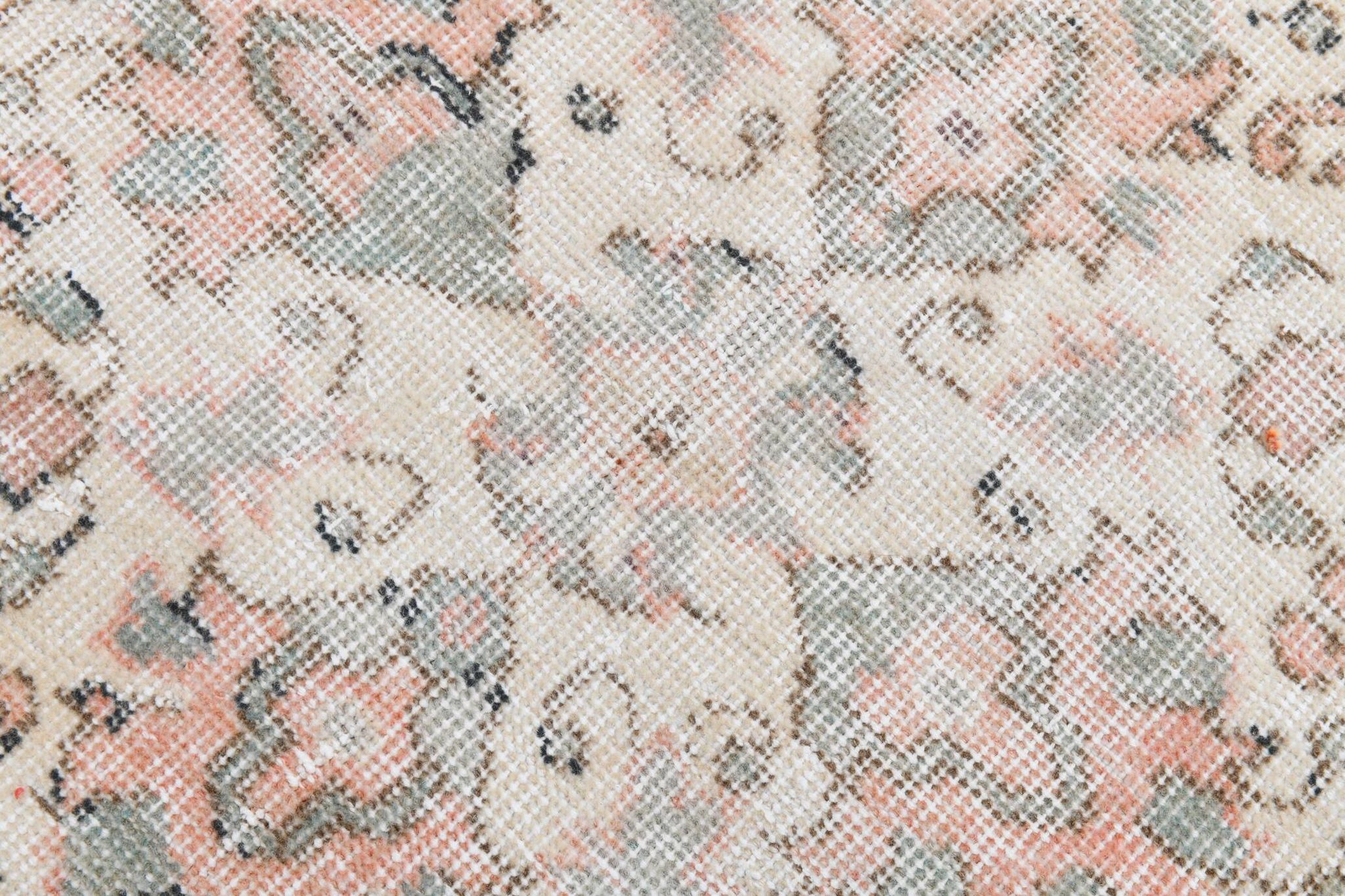 7x10 Vintage Salmon Pink Classic Madallion Turkish Rug, 219x314Cm