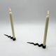 Pair of "Serpentine" candlesticks, modernist, 1970s
