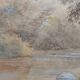 WATERCOLOR 1907 by Albert GYSEL River LA BOURRE towards MOTTE AU BOIS North