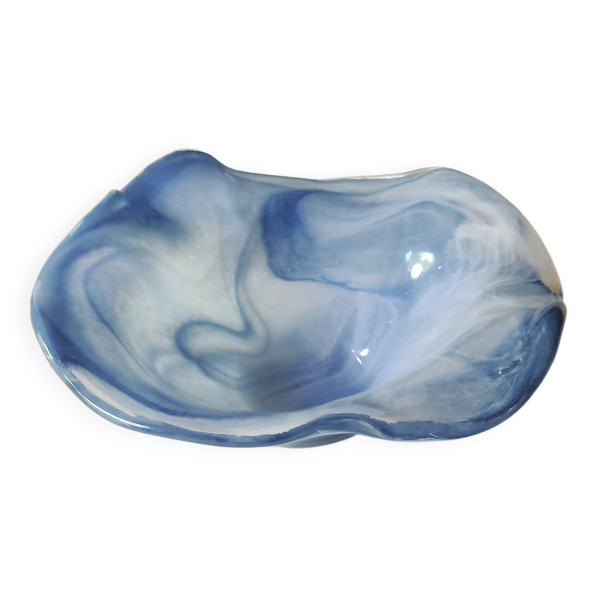 Large organic floral empty pocket. In glass/crystal