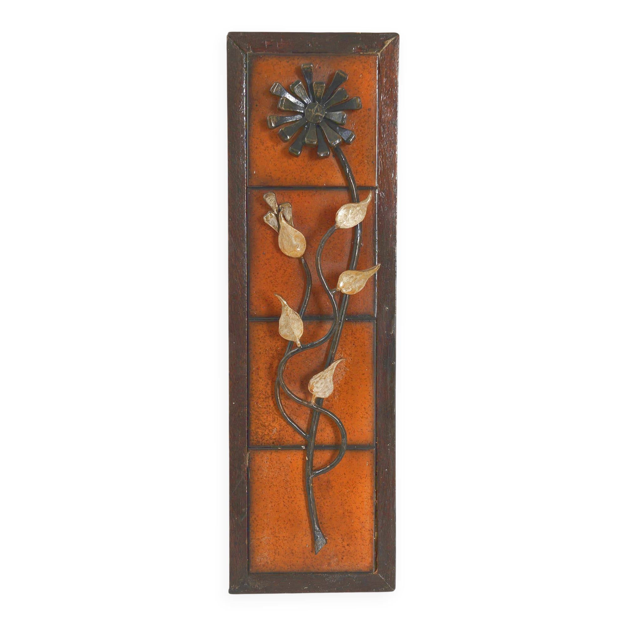 Vintage 1970s flower wall decoration