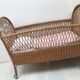 60s wicker rattan cradle bed