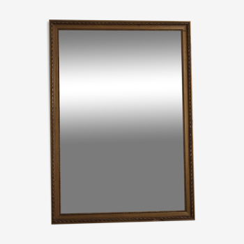 Mirror faceted golden frame - 105x75cm