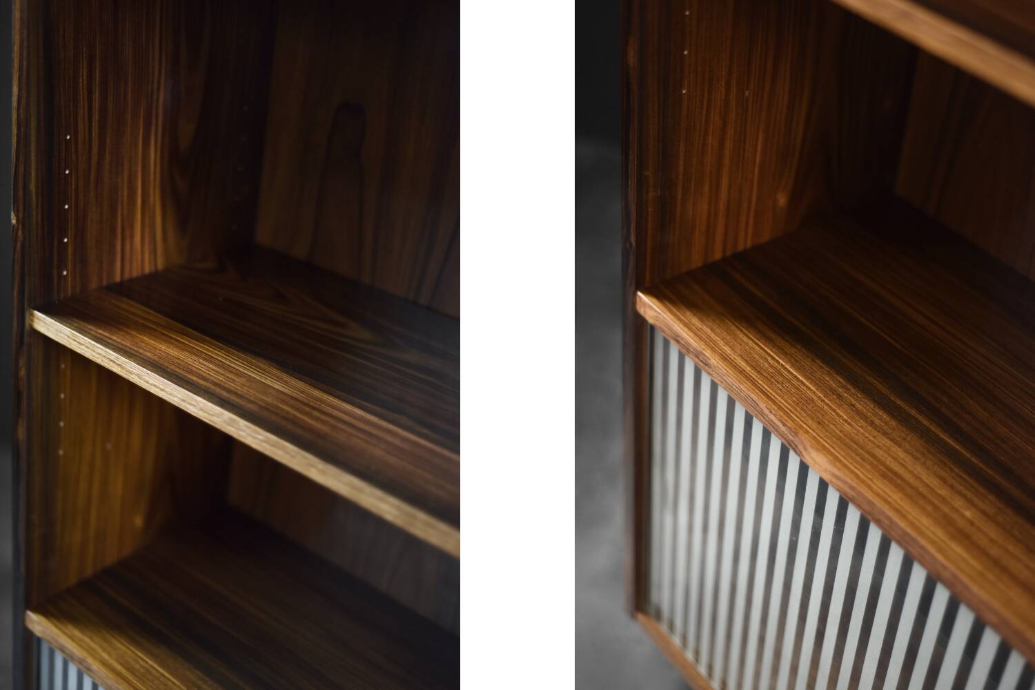 Vintage Mid-Century Scandinavian Modern Rosewood Highboard with Glass, 1960