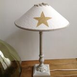 Shabby white patina lamp foot