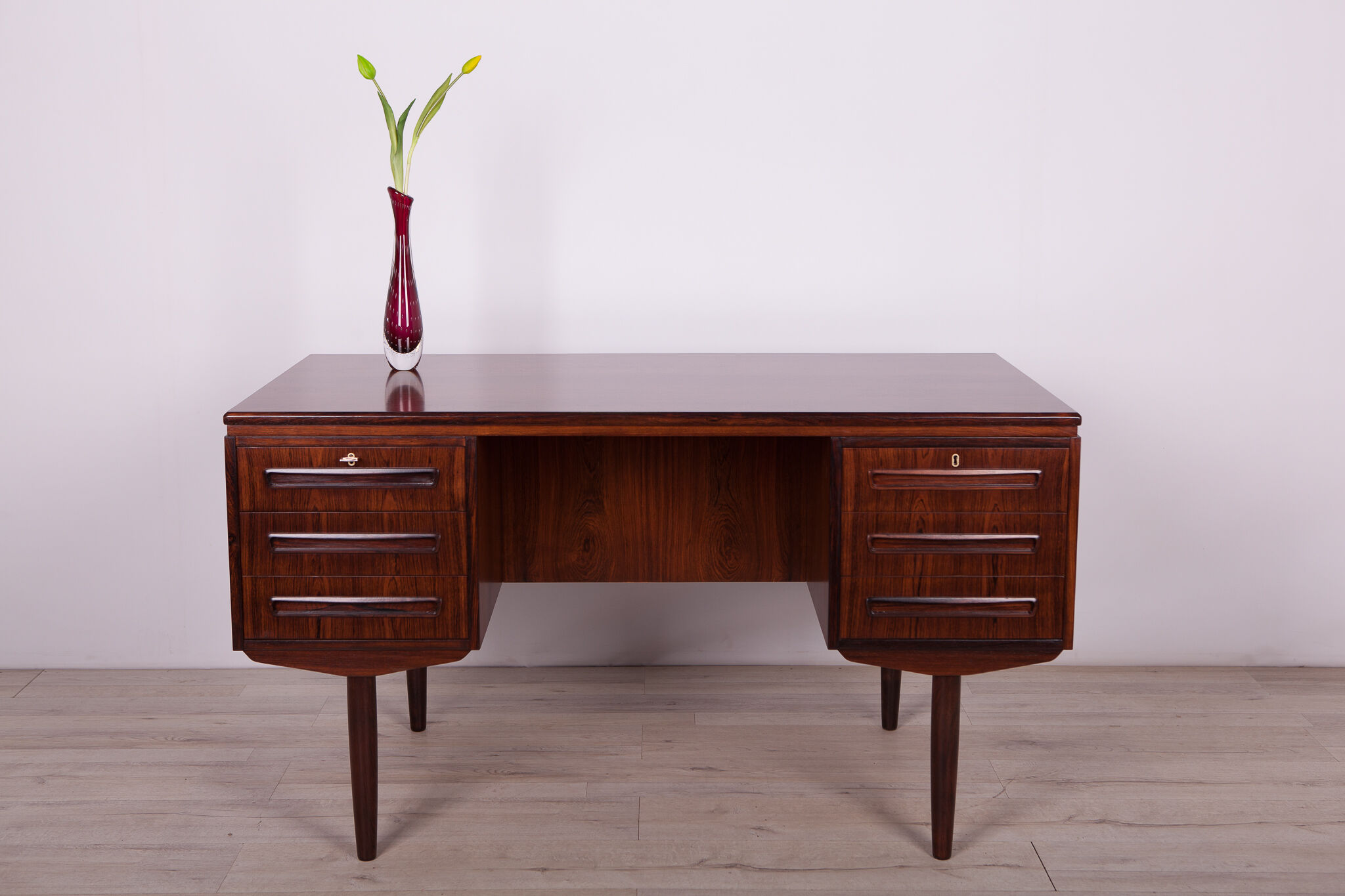 Rosewood desk by J. Svenstrup for A.P Mobler, 1960s