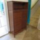 Double curtain cabinet - notary furniture - solid wood - 1970 - industrial style
