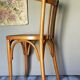Mahieu curved wooden bistro chair
