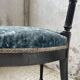 Chaise Napoléon 3 velours bleu
