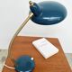 Adjustable table lamp — Duck blue and gold metal — 1960s