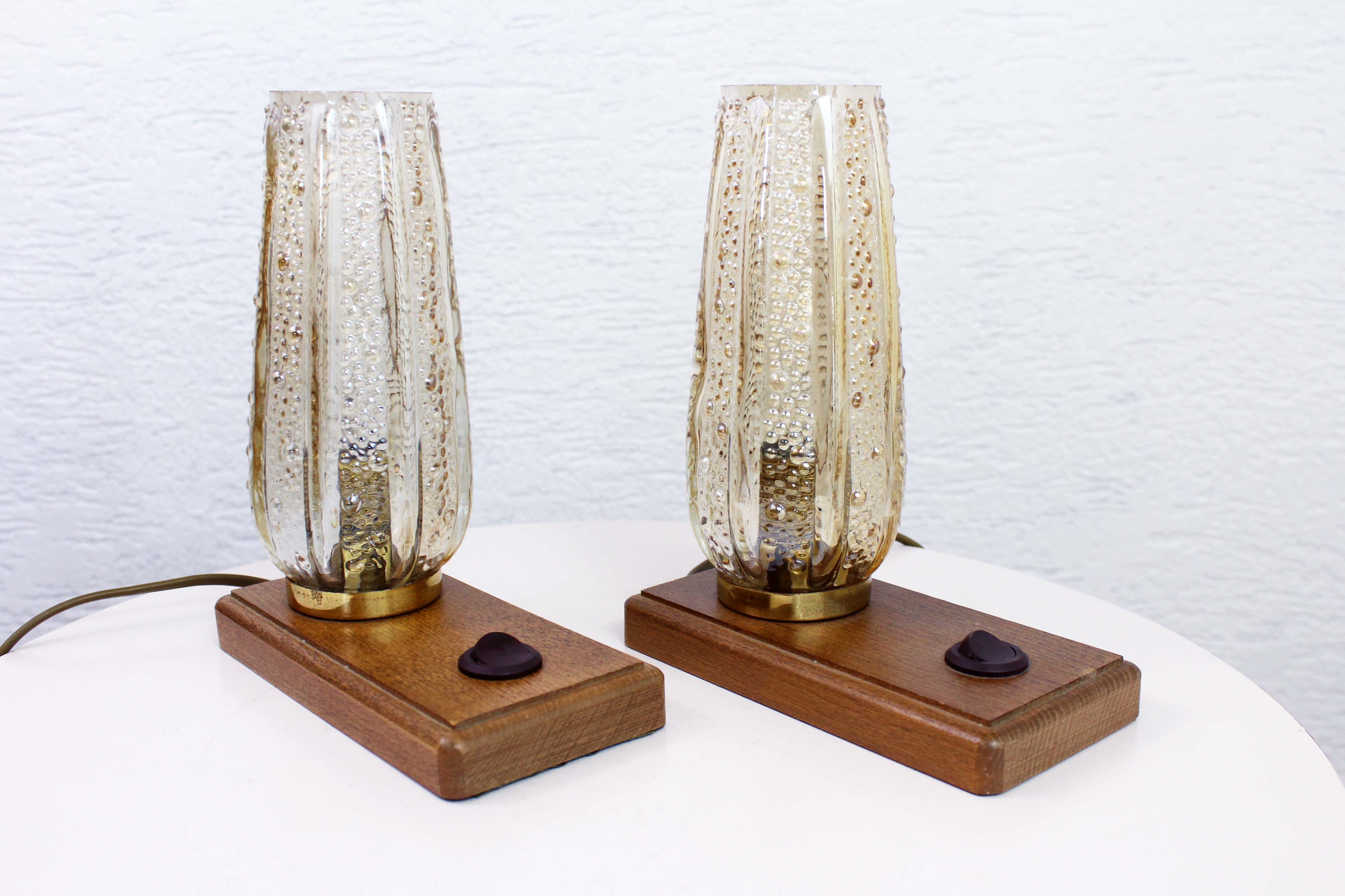Pair of vintage table or bedside lamp