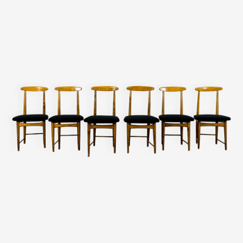 Set de 6 chaises de salle à manger par Bernard Malendowicz 1960's