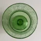 Green blown glass photophore from the Biot glassworks, height 22 cm.