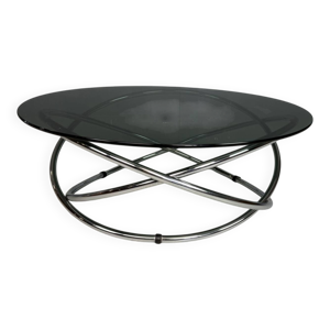 Table basse Mac en chrome - verre