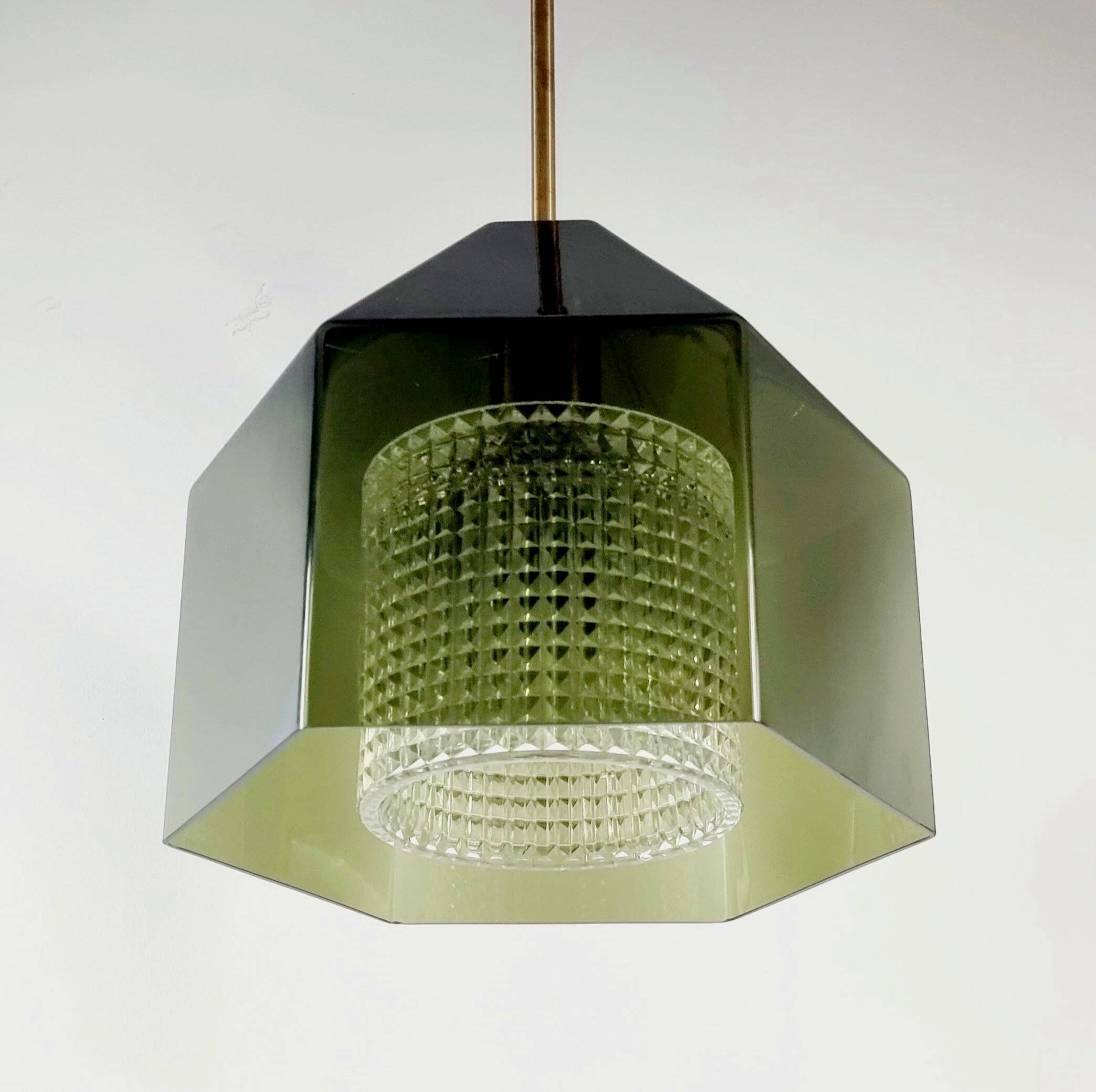 Mid-Century Scandinavian Glass Ceiling Light by Carl Fagerlund for Orrefors, 1960s