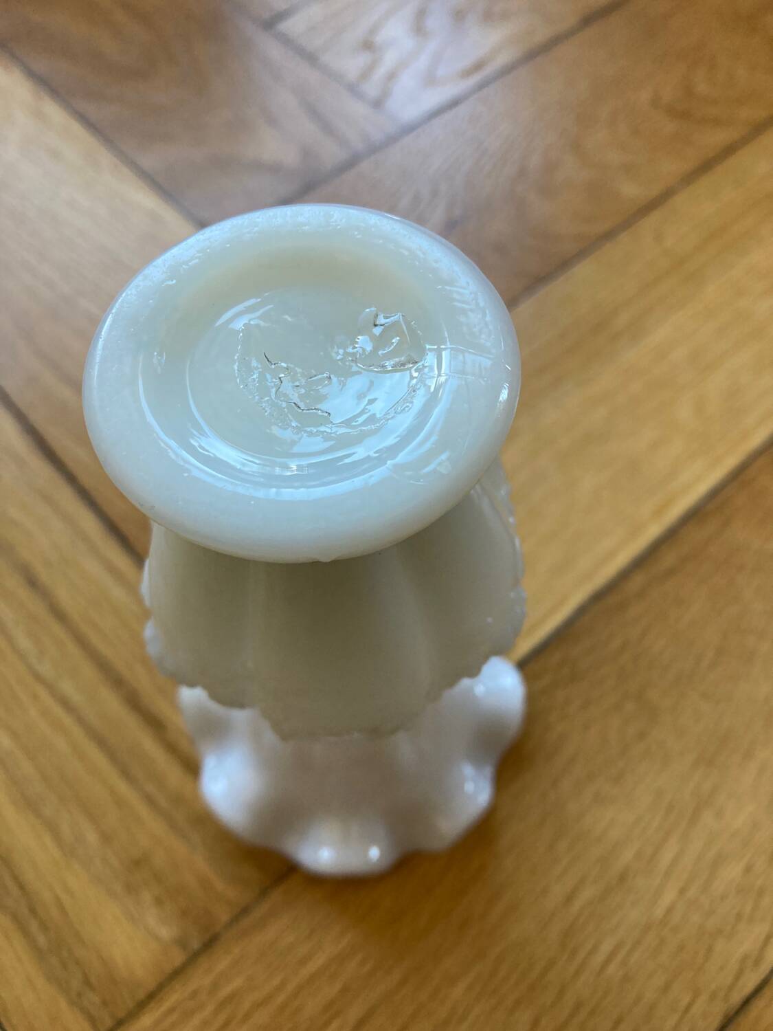 Vintage white opaline vase