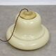 Suspension mid-century en laiton jaune et verre, italie